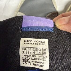 Reebok Black Sneaker with Purple Tongue Tab